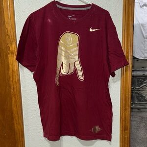 Nike Men's OU Crimson Tee with Gold Design